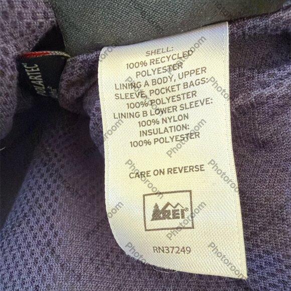 REI Purple Polartech XSmall Zip Hooded Jacket with Pockets - Picture 7 of 7